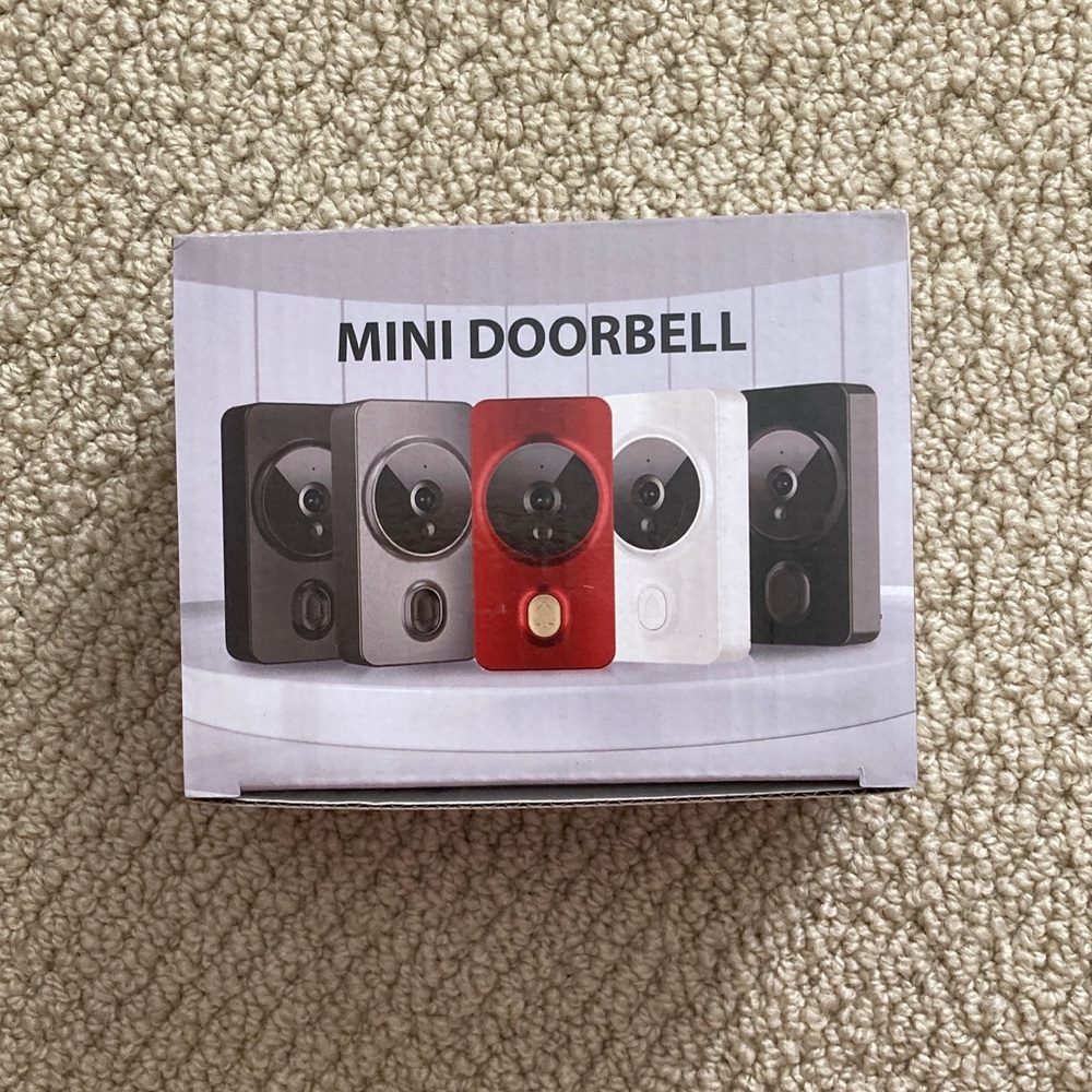 NEW Mini Doorbell Matte Black Long Battery Life WiFi Accessible NIB